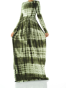 Túnicas para mujeres musulmanas 2023 moda modesta plisada impresa cambio Maxi vestido personalizado mujeres de alta calidad vestidos de mujer nuevo <span class=keywords><strong>Arr</strong></span> - Product Image 2