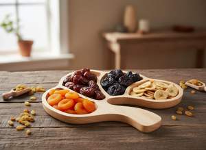 Plateau de service artisanal haut de gamme en bois naturel poli, élégant et décoratif, à prix abordable pour restaurants - Product Image 5