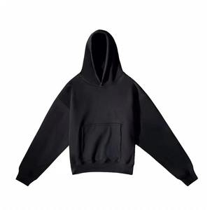 American 100% Cotton Boxy Hoodies Heavy Double Layer 400 GSM Two Faced Oversized Solid Pattern Sudaderas personalizadas Hombres Unisex - Product Image 1