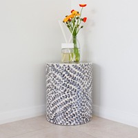 Table basse décorative en coquille de vadrouille pour le salon tables d'appoint en mosaïque table d'appoint en nacre