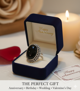 แหวนแต่งงานและหมั้นเงินแท้ 925 ดีไซน์เนอร์ทำมือ ประดับด้วยพลอยออนิกซ์สีดำและพลอยรูปทรงลูกแพร์แบบฝังขอบ - Product Image 5