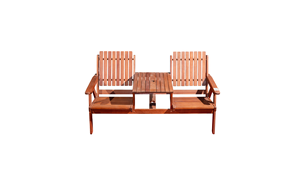 Banc de jardin personnalisé en bois massif de style farmhouse moderne, 2 places, écologique, durable, résistant à l'eau, pour usage extérieur, patio, parc, hôtel - Product Image 6