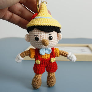 Crochet Handmade Crochet Stuffed <b>Key</b> Chain Kawaii Cartoon Anime Characters Doll <b>Key</b> <b>Ring</b> Pendant for Boys Schoolbag Keychain - Product Image 1