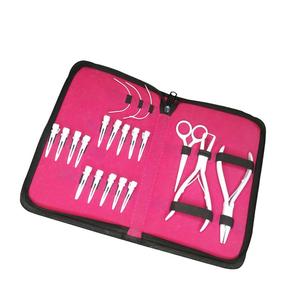 Comprar Precio de fábrica Sellador de trama Herramientas de extensión de cabello Accesorios Alicates Juego completo con estuche de cuero blanco - Product Image 6