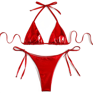 ชุดว่ายน้ำบิกินี่เอวสูงของผู้หญิงแห้งเร็วระบายอากาศได้ดีชุดบิกินี่ชายหาด - Product Image 4