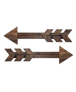 Flecha de madera rústica decoración de pared granja, 15 "flechas de madera signo pared colgante arte decoración de Navidad para el hogar o la boda 2 - Product Image 1