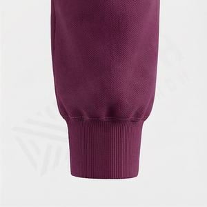 Conjunto deportivo informal de punto para mujer, de dos piezas, de algodón, con suéter de manga larga y pantalones anchos. - Product Image 6