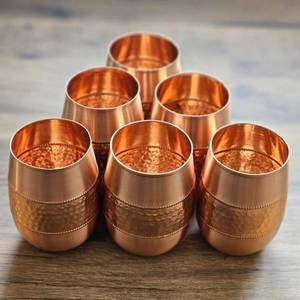 Copas de vino de cobre azul claro asequibles, vasos hechos a mano, calidad premium, hechos en la India - Product Image 6