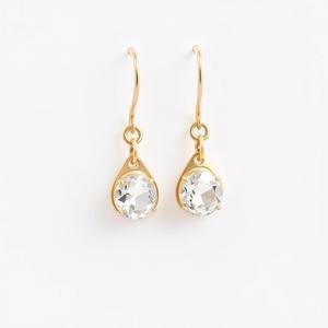 Top qualité femmes luxe mode solide 925 en argent Sterling concepteur plaqué or boucles d'oreilles en pierres précieuses - Product Image 4