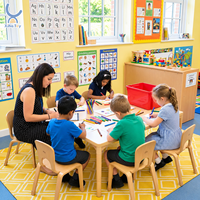 Chaises et meubles Montessori en bois pour l'apprentissage précoce, pour la maternelle, la garderie, la salle de classe, les coins d'enseignement, tables de différentes tailles