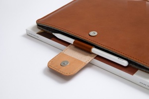 Vintage Design Handmade Crazy Horse Leather <b>Sleeve</b> for 11-13 Inches iPad Pro Portable Simple Bags for Laptops <b>Tablets</b> Universal - Product Image 3