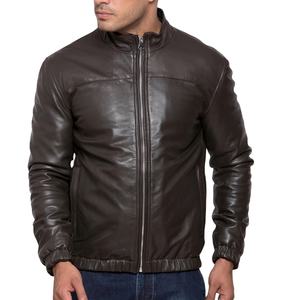 Chaqueta de piel de oveja de estilo callejero a la moda para hombre, diseño personalizado, cuello levantado, larga, fina, de alta calidad para invierno, recién llegado - Product Image 1
