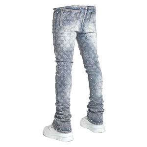 Bring Some Sparkle To Your Casual Hangouts With Subtle Stone <b>Detailing</b> On Our Newest Arrival Rhinestone Denim Pent - Product Image 6