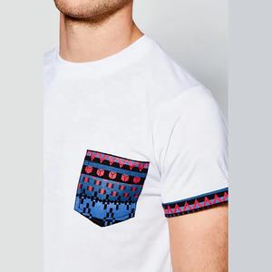 2023 meilleure vente hommes blanc coton T-Shirts usine personnalisé en gros été Style respirant poitrine poche grande taille Jersey - Product Image 3