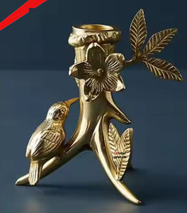 Bougeoir décoratif de table en acier inoxydable en métal aspect argent brillant 2025 pour restaurant et bar d'hôtel - Product Image 4