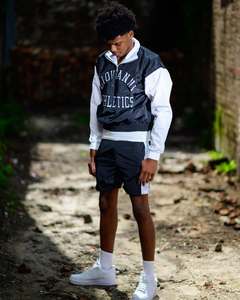 OEM survêtement d'été personnalisé Streetwear broderie sweat-shirt coupe-vent en nylon pantalon short ensemble hommes survêtement - Product Image 2