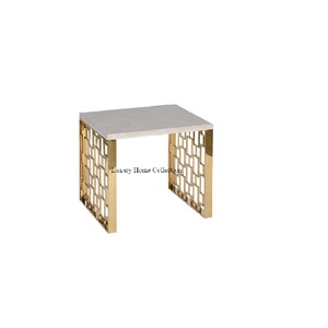 Minimalist Stylish Modern Metal <b>Wall</b> Side <b>Table</b> Gold Color Handmade Luxurious Look Shiny Plated <b>Table</b> Marble Square Shape Top - Product Image 1