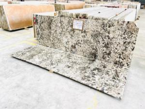 แผ่นกระเบื้องหินแกรนิตสีเงินเคลือบเงาพื้นผิวโบราณตามธรรมชาติใช้ในห้องครัวห้องน้ำขัดพื้นผิวโบราณ - Product Image 2