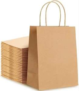 ถุงกระดาษคราฟท์น้ำหนักเบามีที่จับที่กำหนดเองได้สำหรับถุงช้อปปิ้งในราคาที่ดีที่สุดโดยผู้ส่งออก - Product Image 3