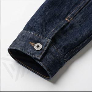 Veste en jean personnalisée de haute qualité, teinte unie, brute, respirante, couleur personnalisée, denim extensible, veste élégante, vêtement d'extérieur - Product Image 6