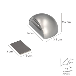 Fermaporta Adesivo con Magnete, Cromo Opaco - Product Image 2