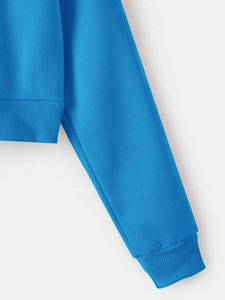 Wholesale Autumn Women Hoodies Pockets Crop Sport <b>Jacket</b> Female Fitness Yoga Shirt Top <b>Workout</b> Hoodies - Product Image 5