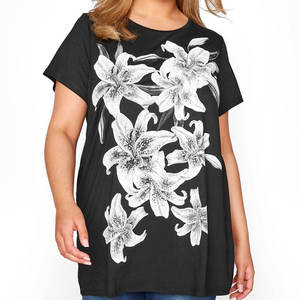 T-shirts imprimés décontractés légers pour femmes T-shirt respirant en coton de couleur unie de qualité supérieure pour femmes avec logo de couleur personnalisé - Product Image 2