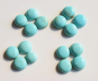 Turquoise bleue naturelle d'Arizona Kingman, cabochons ronds calibrés pour la fabrication de bijoux, toutes tailles, fournisseur en gros de pierres précieuses