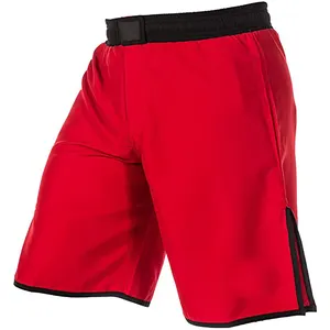 Pakistan Made High Quality Custom Mens Customize Color Mma Shorts 100% Polyester Side Slit Fight Shorts Custom Fight Gears