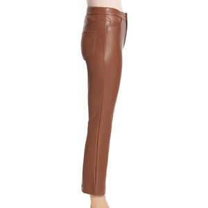 Pantalons en cuir décontractés de haute qualité pour femmes, streetwear, hiver, taille haute, respirants, séchage rapide, écologiques, coupe-vent, confortables, tendance - Product Image 3