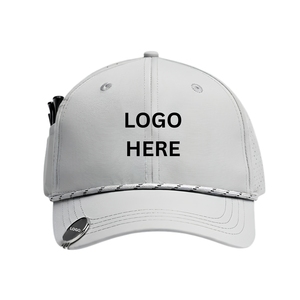 Gorra de Golf de Alto Rendimiento con Logotipo Personalizado, 6 Paneles, Impermeable, con Detalle de Cuerda, Cierre Ajustable, Soporte para Tees y Marcador de Pelota Magnético - Product Image 1