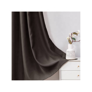 Rideaux en lin transparent gris pour salle à manger chambre à coucher filtrage de la lumière Design moderne certifié GOTS écologique nouveauté rideaux - Product Image 2