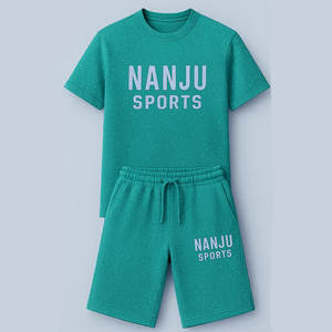 Ensembles t-shirt et short respirants personnalisés pour hommes vente en gros ensemble t-shirt et short de course à vendre - Product Image 5