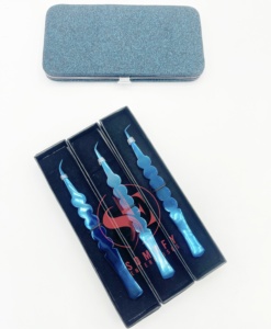 Pince à épiler professionnelle en acier inoxydable de qualité supérieure, logo personnalisable, précision, antistatique, durable, pour cils - Product Image 6