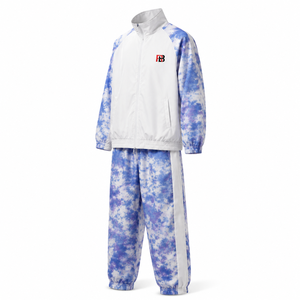 Nylon Oversized <b>Tie</b>-<b>Dye</b> Tracksuit <b>Set</b> Full Zip Jacket with Matching Pants XXS-6XL - Product Image 3