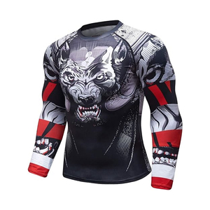 Traje de Compresión Personalizado para Hombre, para Deportes, Fitness, Gimnasio, Correr, Impresión por Transferencia de Calor, Transpirable, Conjunto de 2 Piezas, Ropa Deportiva - Product Image 2