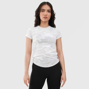 Camiseta Deportiva Casual GA, Blanca, Transpirable, de Algodón, Talla XS, Corta, Sexy, con Logotipo y Estampado de Dibujos Animados, para Verano - Product Image 1