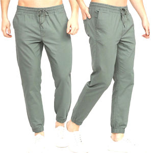 Pantalon de jogging décontracté unisexe haut de gamme en coton 100 %, coupe droite, rose, avec cordon de serrage, respirant et écologique - Product Image 6