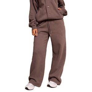 Order Now New Design <b>Womens</b> Brown Button Up Tracksuit Set Cozy <b>Lounge</b> Wear with Drawstring <b>Pants</b> & Relaxed Fit Top - Product Image 4