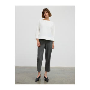 Chemisier en mélange de coton pour femme avec manches raglan et découpe en forme de coupelle - Product Image 2