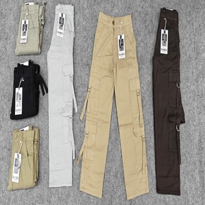Salopette pour garçons, jeans baggy à jambes larges, en coton, denim tricoté à six poches, technique délavée, pantalons décontractés confortables - Product Image 1