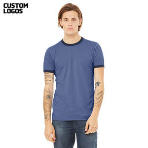 T-shirt homme à manches courtes, coupe ajustée, doux, décontracté, côtelé, basique, pour l'été - Product Image 1