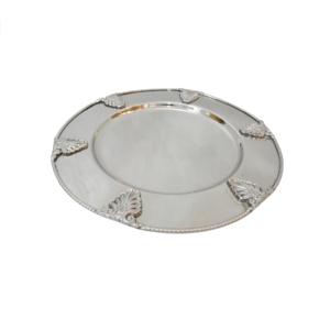 Assiette de service en métal avec motif en relief, pour la restauration hôtelière, utilisation pour les mariages, la restauration hôtelière, article décoratif - Product Image 6