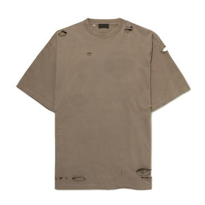 Nouveaux t-shirts pour hommes en jersey de coton 100% à col rond, style streetwear délavé, décontractés, pour le sport, couleur unie, confortables, taille unique, prix bas - Product Image 5