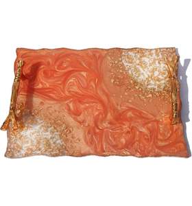 ถาดเสิร์ฟชากาแฟทำจากเรซิ่นและหินอ่อนดีไซน์แม่น้ำทำด้วยมือถาดเสิร์ฟชาสำหรับห้องครัวโรงแรม - Product Image 4