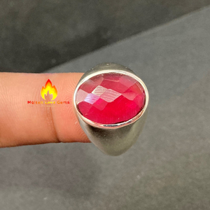 Anillo de Plata de Ley 925 para hombre con circón rubí, joyería de cristal fino a la moda, regalos de lujo para hombre con piedra principal de diamante - Product Image 2