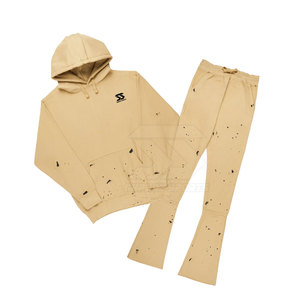Pantalones acampanados ligeros de alta calidad para hombre, chándal de invierno con patrón sólido, conjunto transpirable ecológico, bajo MOQ, precio razonable - Product Image 1