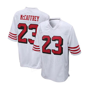 Maillot de football américain personnalisé de haute qualité broderie sergé col en V à manches courtes respirant et grande taille pour la saison estivale - Product Image 2