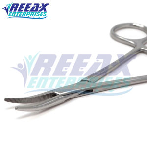 REEAX Enterprises 4,5, fórceps hemostáticos curvos de acero inoxidable con bloqueo de mosquitos, base de instrumentos quirúrgicos - Product Image 6