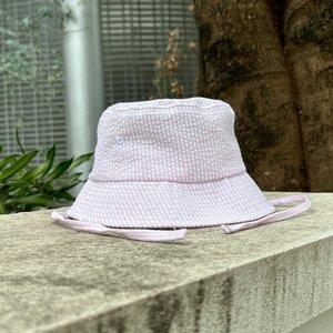 หมวกบักเก็ตแบบ Seersucker สำหรับเด็กน้ำหนักเบาและระบายอากาศได้สำหรับนักเดินทางอายุ4-7ปีผลิตในเวียดนาม - Product Image 3